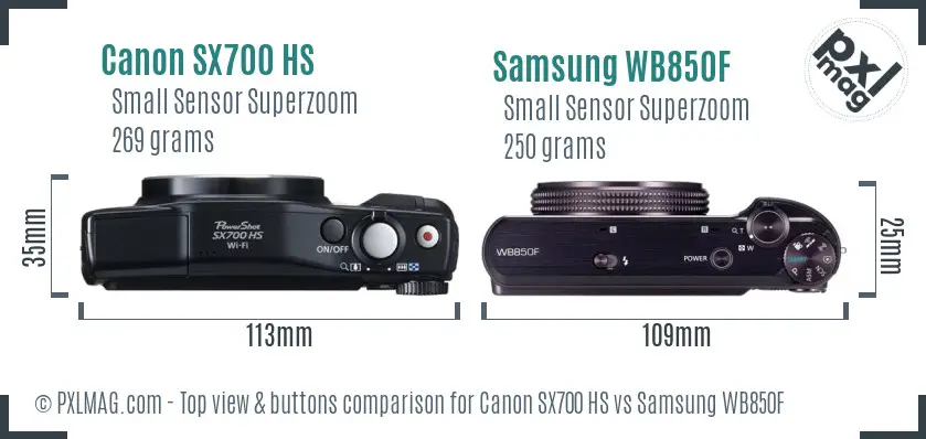 Top view layout and control comparison