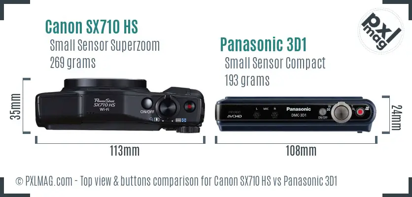 Top view design and control layout comparison