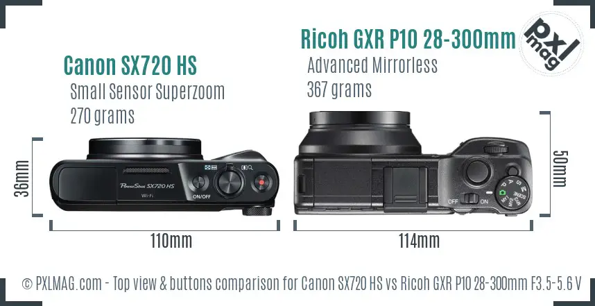 Top view design and control layout comparison