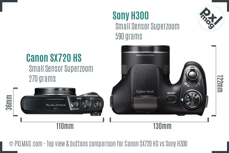 Top view design and control layout comparison