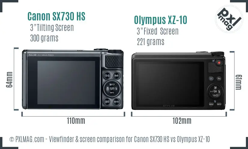 Back screen comparison