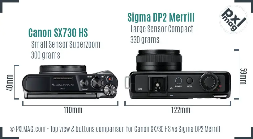 Top view design and control layout comparison