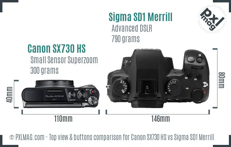 Top view design and control layout comparison