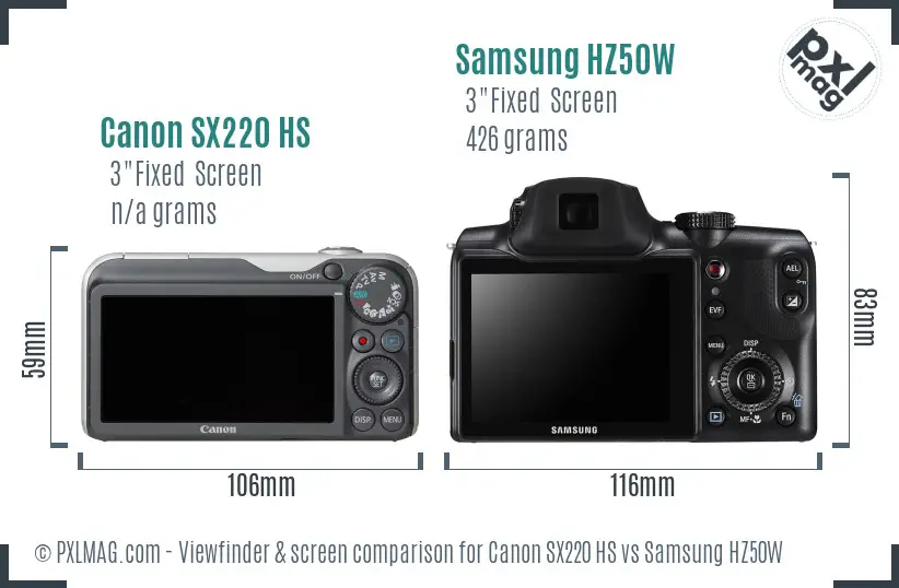 Back Screen and Interface Comparison