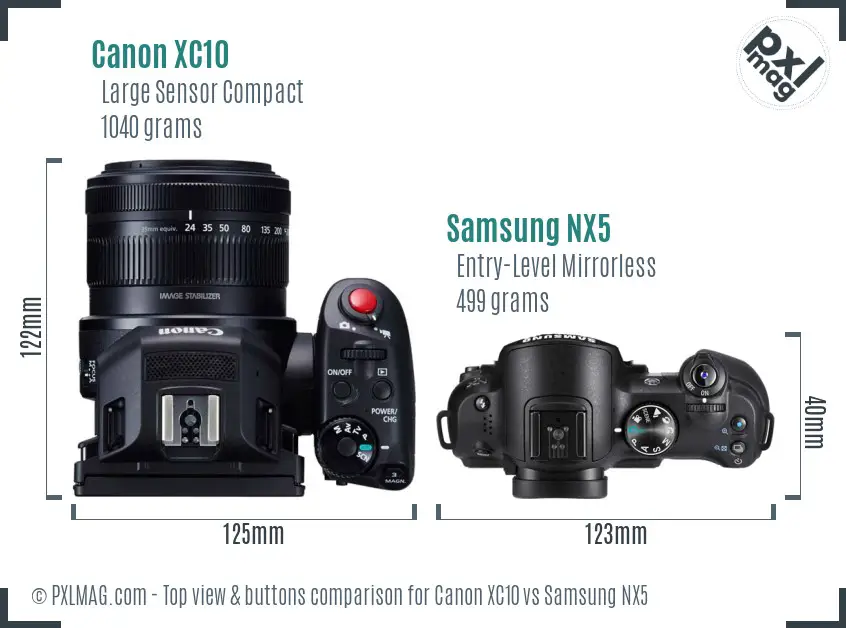Top view design and control layout comparison