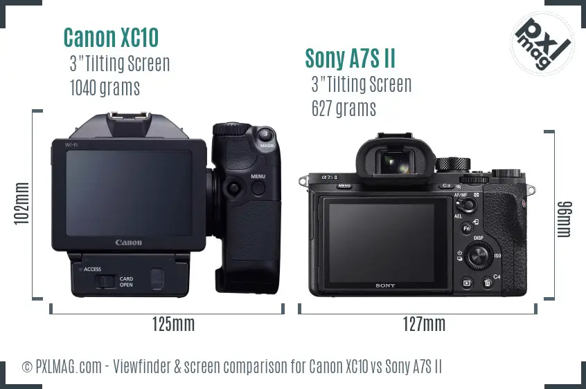 Canon XC10 vs Sony A7S II Screen and Viewfinder comparison Canon XC10 vs Sony A7S II Screen and Viewfinder comparison