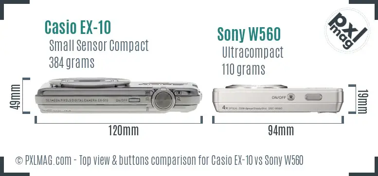 Top view design and control layout comparison