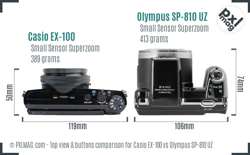 Top view design and control layout comparison