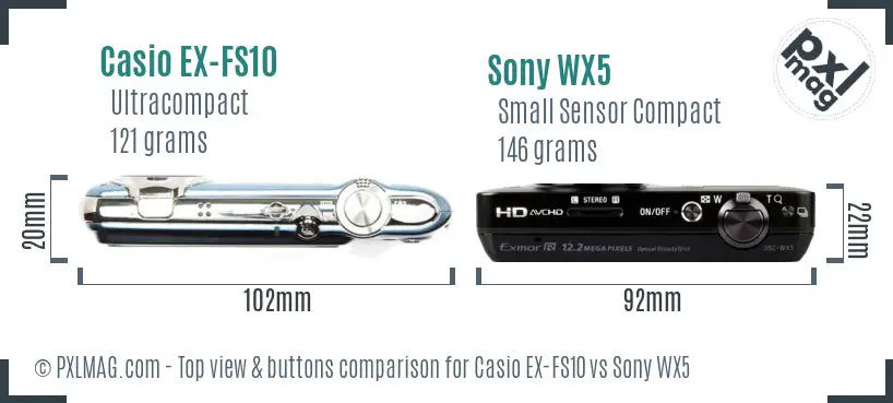 Top view design and control layout comparison