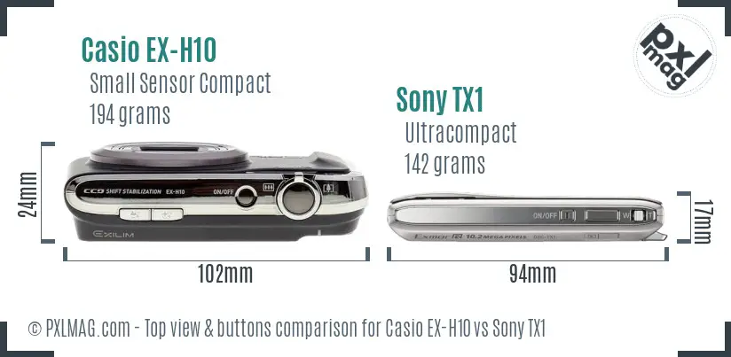 Top view design and control layout comparison