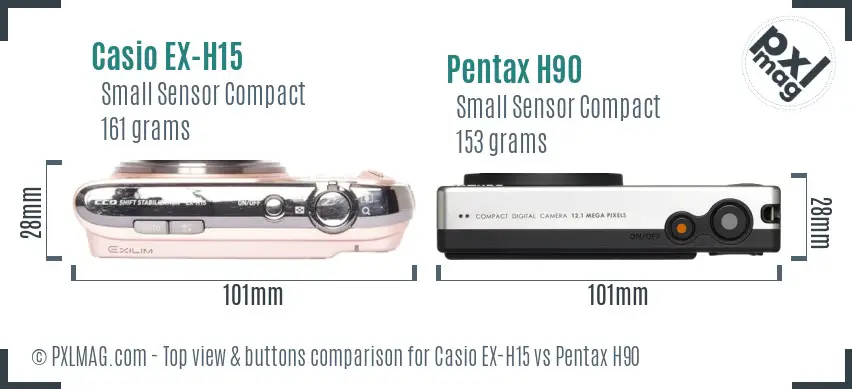 Top view design and control layout comparison