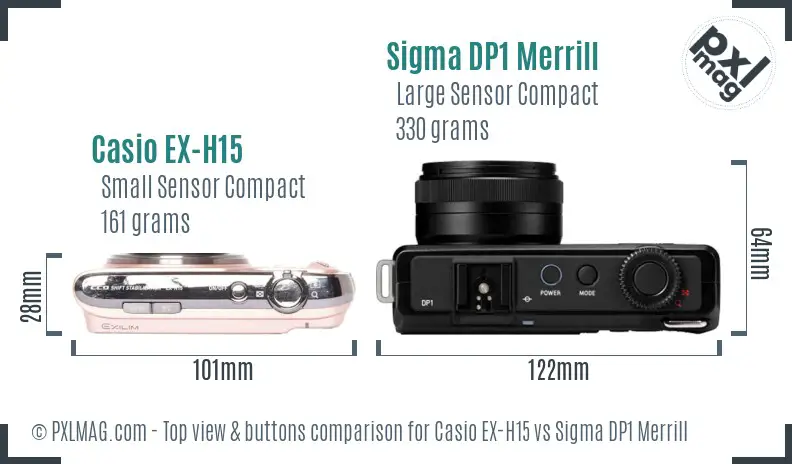 Top view design and control layout comparison