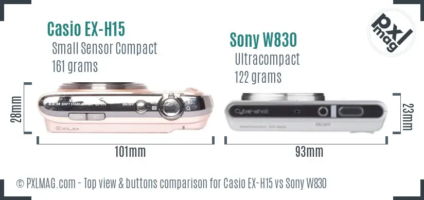 Top view design and control layout comparison