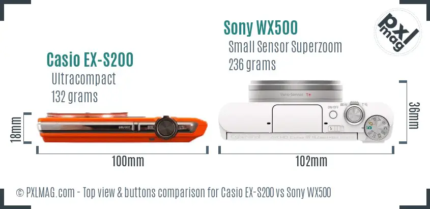 Top view design and control layout comparison