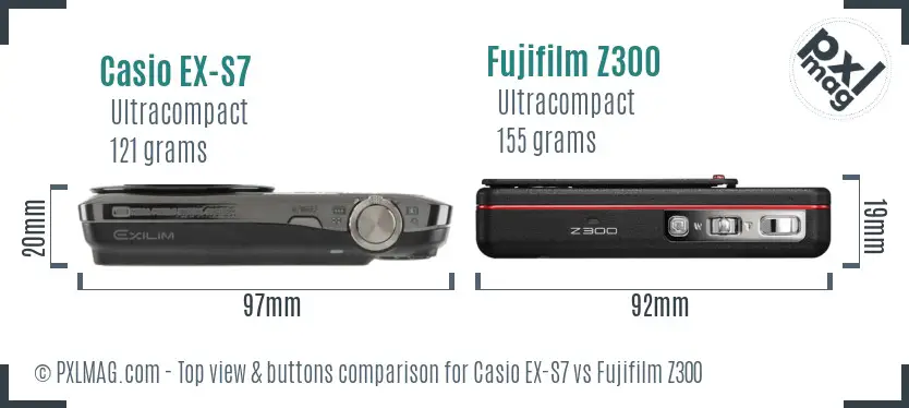 Top view design and control layout comparison