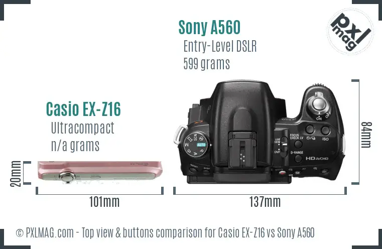 Top view design and control layout comparison