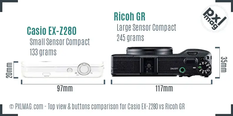 Top view design and control layout comparison