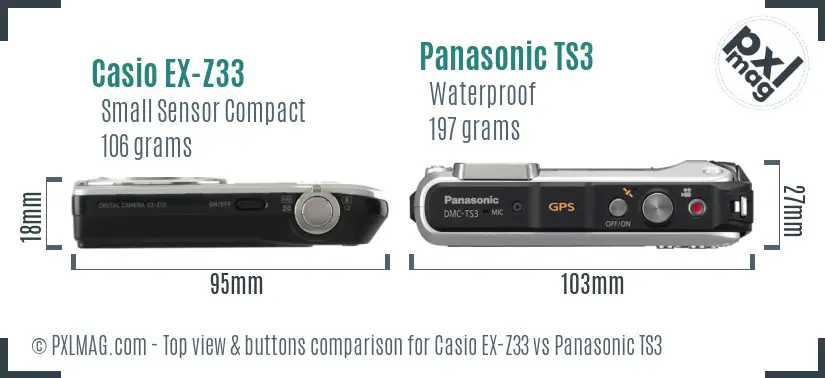 Top view design and control layout comparison