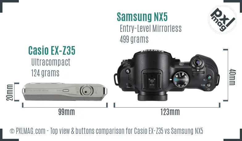 Top view design and control layout comparison
