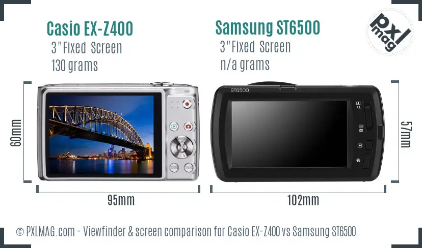 Back screen comparison: Casio vs Samsung