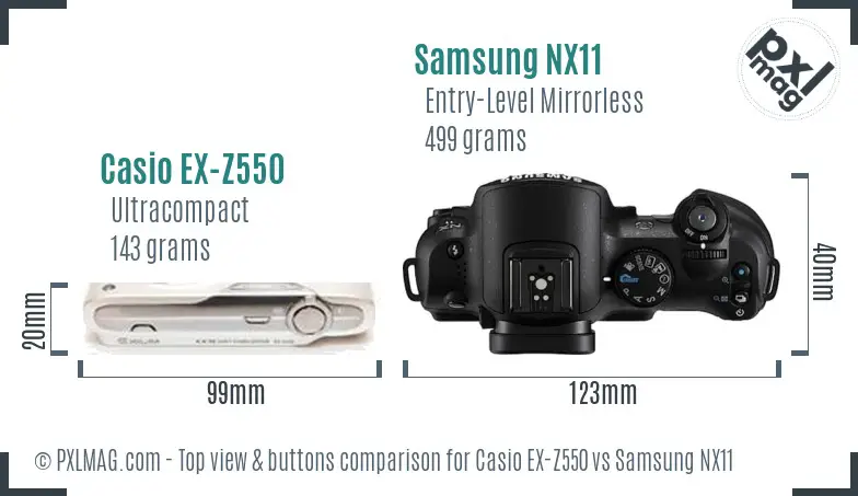 Top view design and control layout comparison