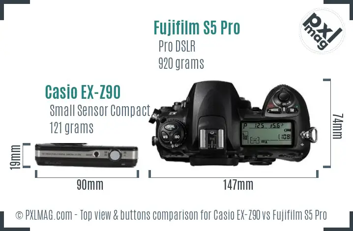Top view design and control layout comparison