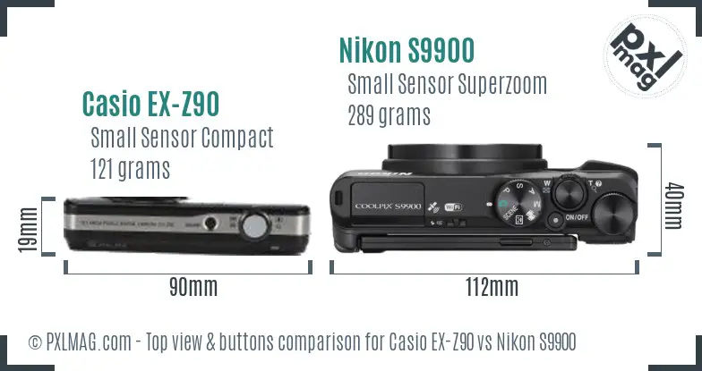 Top view design and control layout comparison