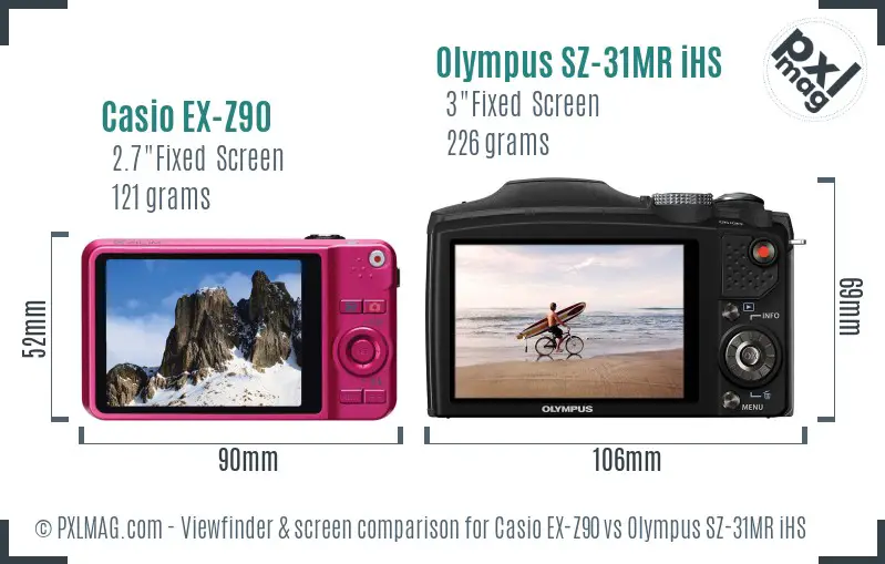 Back screen LCD screen and interface comparison