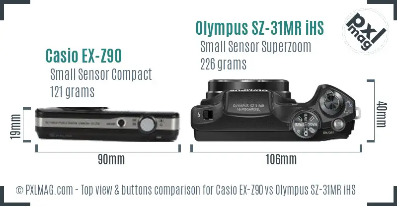 Top view design and control layout comparison