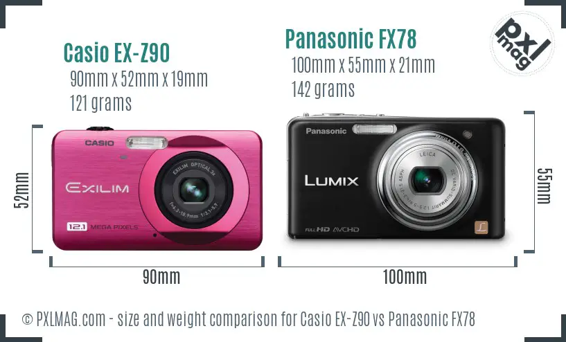 bewonderen Geologie thermometer Casio EX-Z90 vs Panasonic FX78 Detailed Comparison - PXLMAG.com