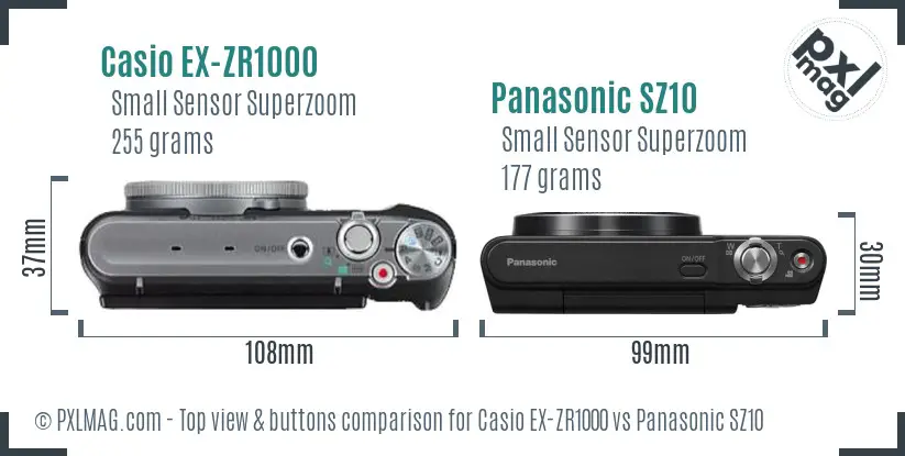 Top view design and control layout comparison