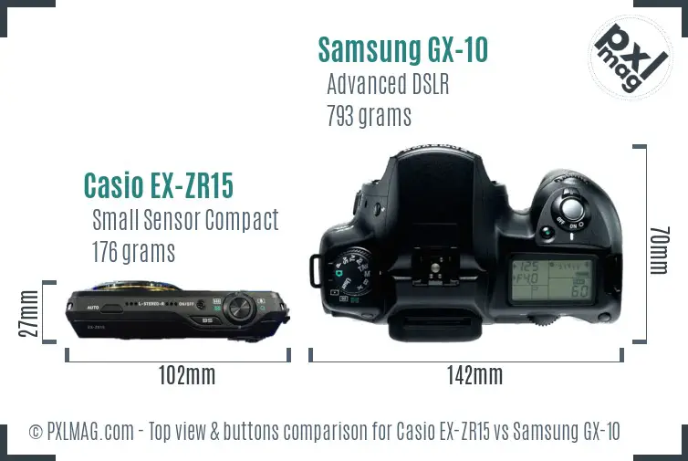 Top view design and control layout comparison