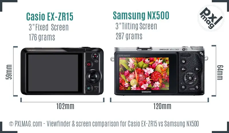 Back screen and interface comparison