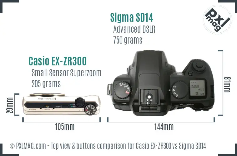 Top view design and control layout comparison