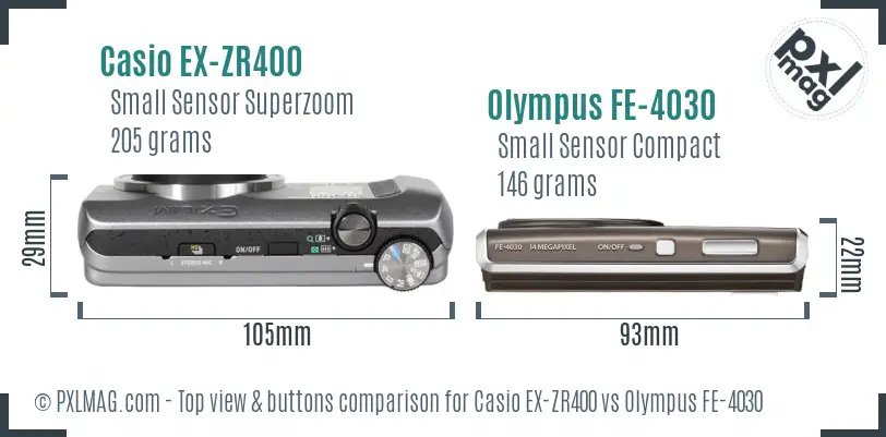 Top view design and control layout comparison