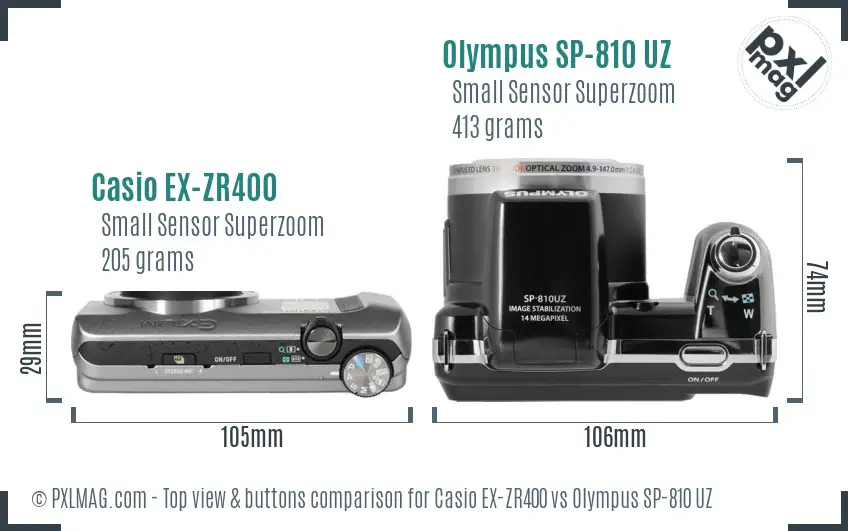 Top view design and control layout comparison