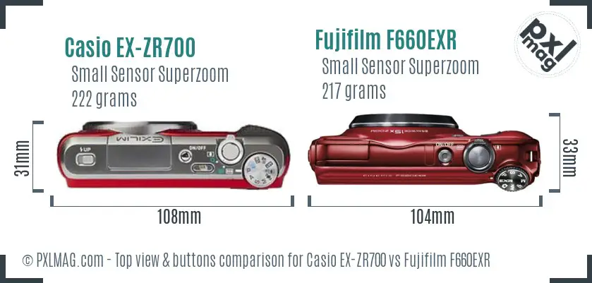 Top view design and control layout comparison
