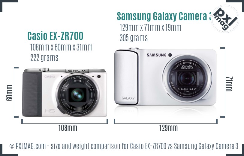 Casio EX-ZR700 vs Samsung Galaxy Camera 3G size comparison