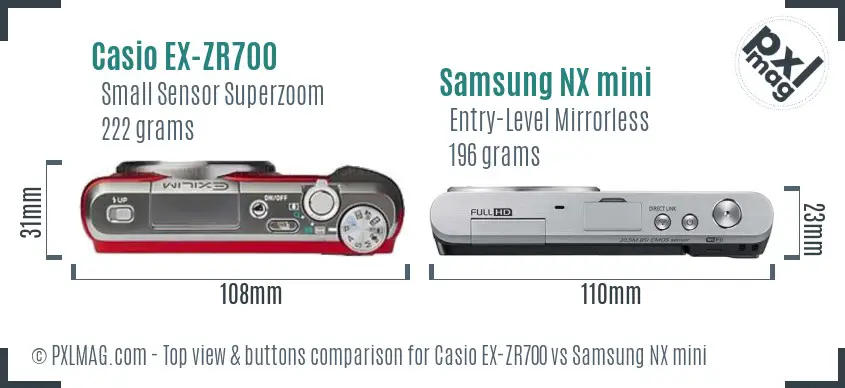 Top view design and control layout comparison