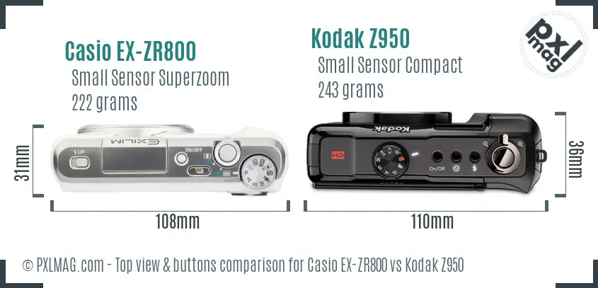 Top view design and control layout comparison