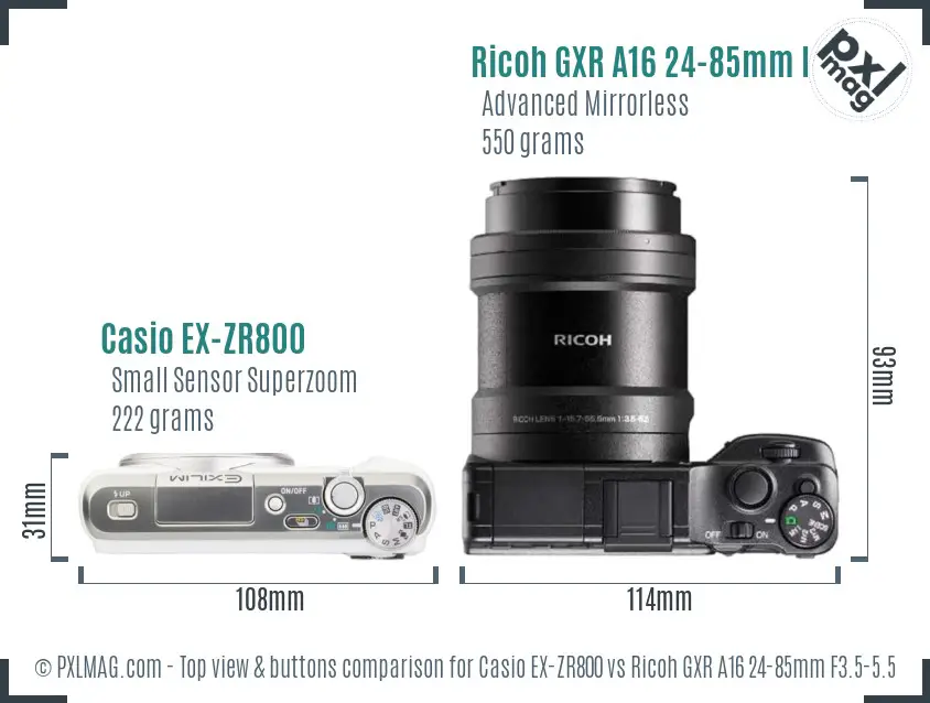 Top view design and control layout comparison