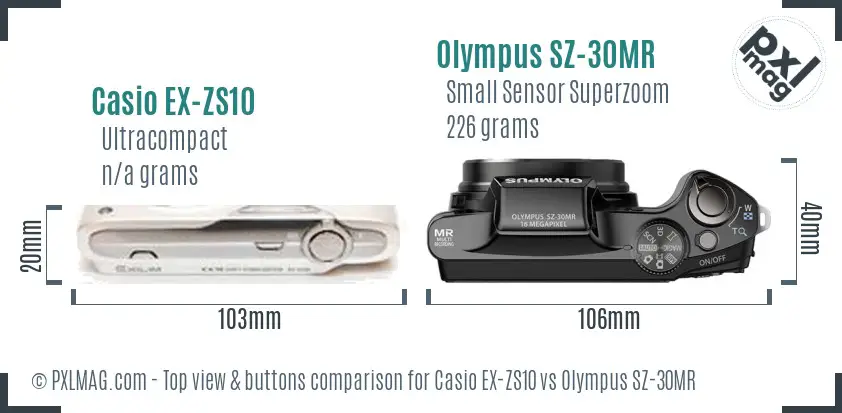 Top view design and control layout comparison