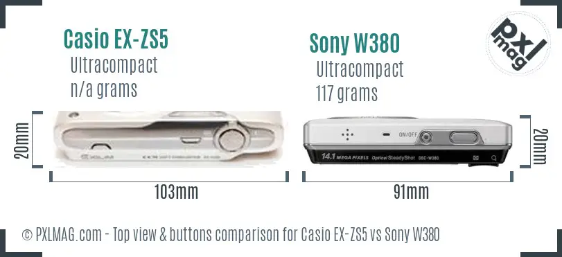 Top view design and control layout comparison