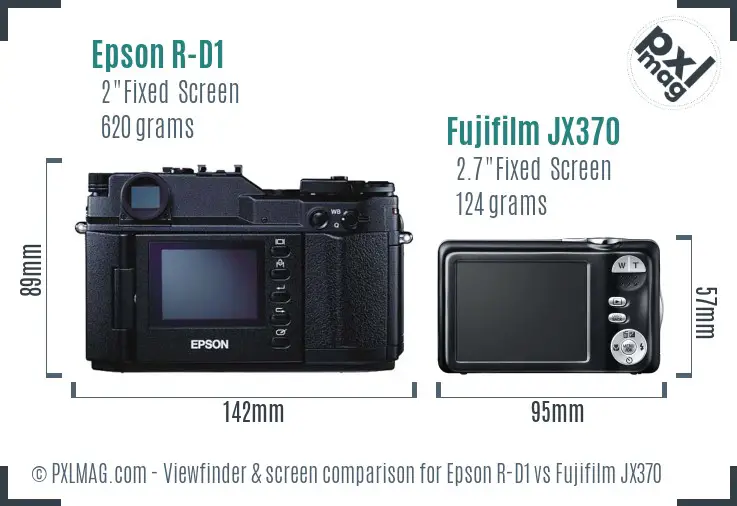 Epson R-D1 vs Fujifilm JX370 Screen and Viewfinder comparison Epson R-D1 vs Fujifilm JX370 Screen and Viewfinder comparison