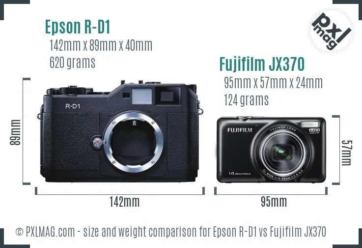 Epson R-D1 vs Fujifilm JX370 size comparison Epson R-D1 vs Fujifilm JX370 size comparison