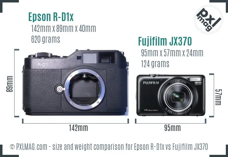 Epson R-D1x vs Fujifilm JX370 size comparison