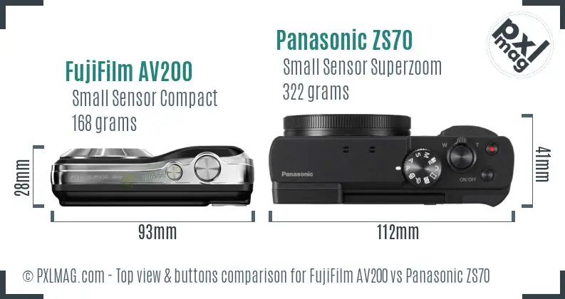 Top view design and control layout comparison