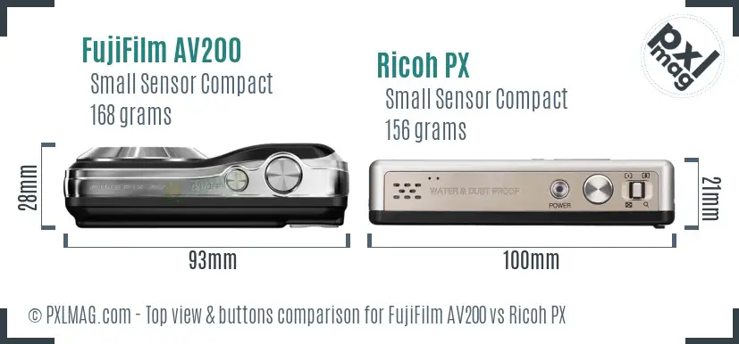 Top view design and control layout comparison