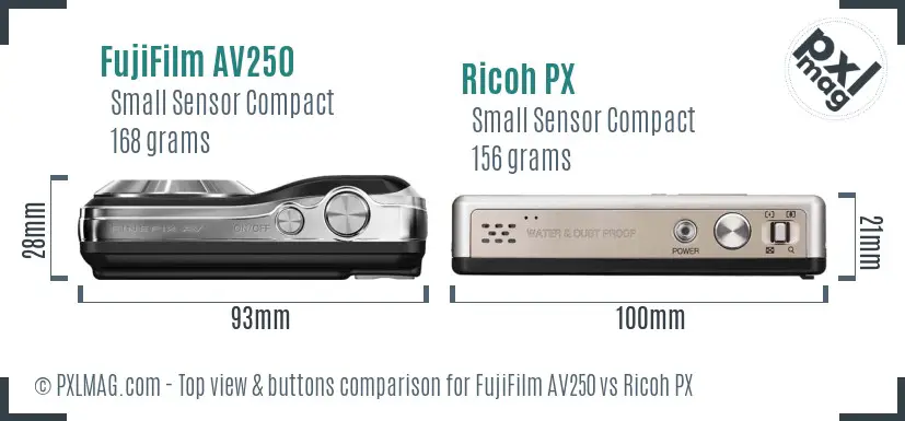 Top view design and control layout comparison
