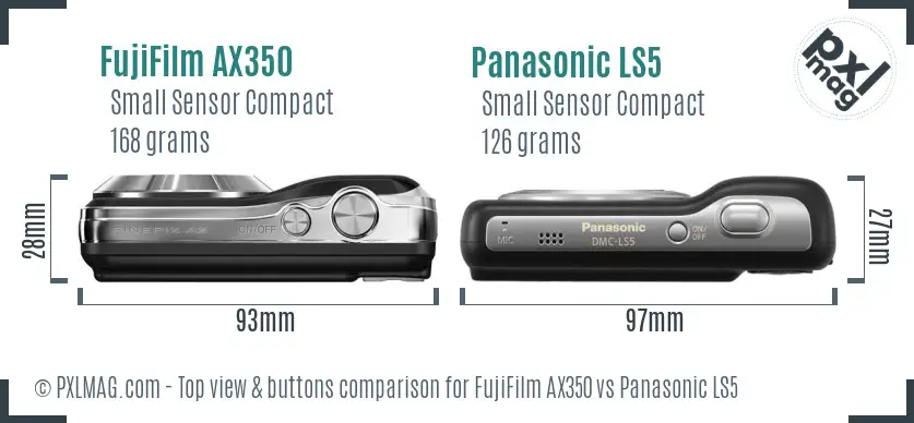 Top view design and control layout comparison